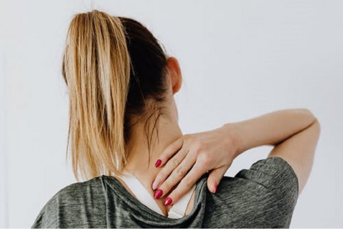 woman with back pain