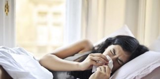 sick woman in hospital