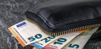 wallet with cash