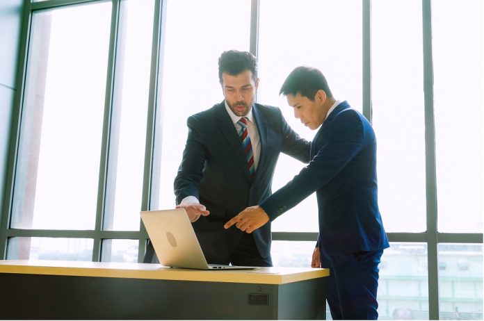 work colleagues in negotiation