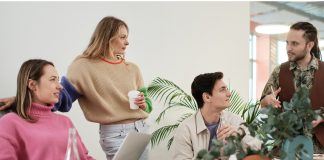 Group of employeed in office