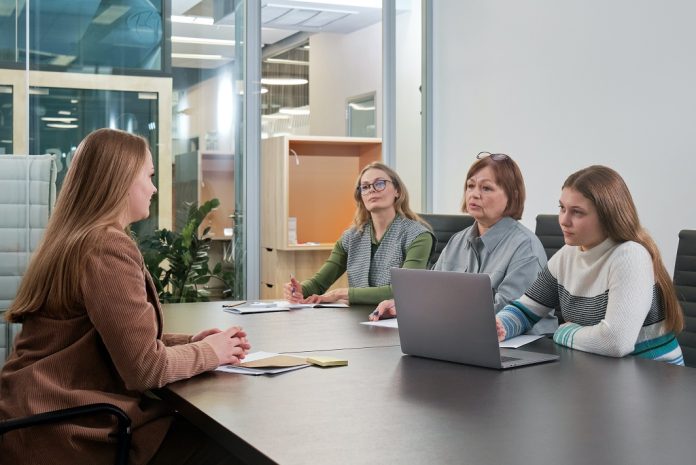 candidate at interview